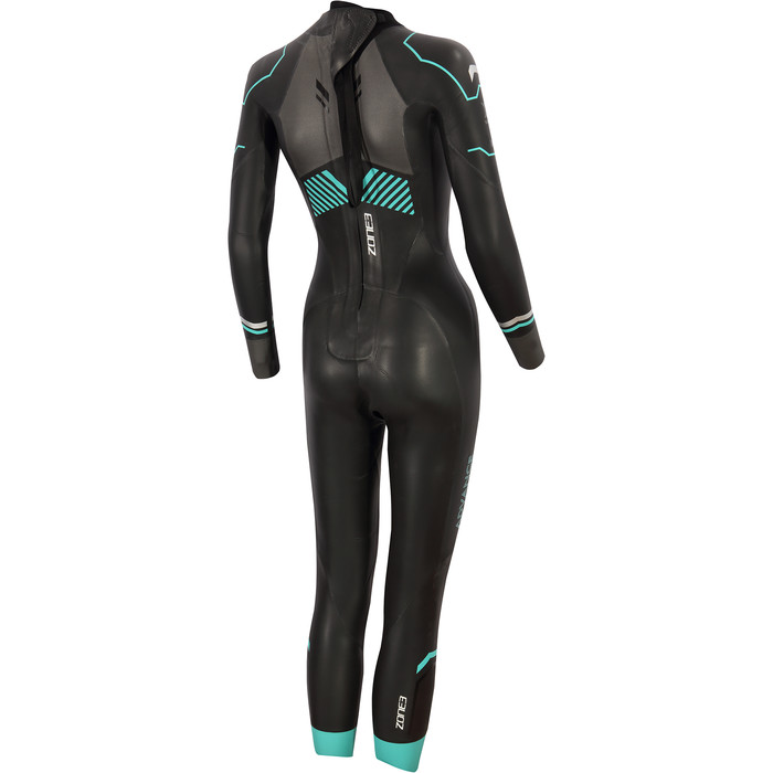 2024 Zone3 Femmes Advance Swim Combinaison Noprne WS21WADV - Black / Turquoise